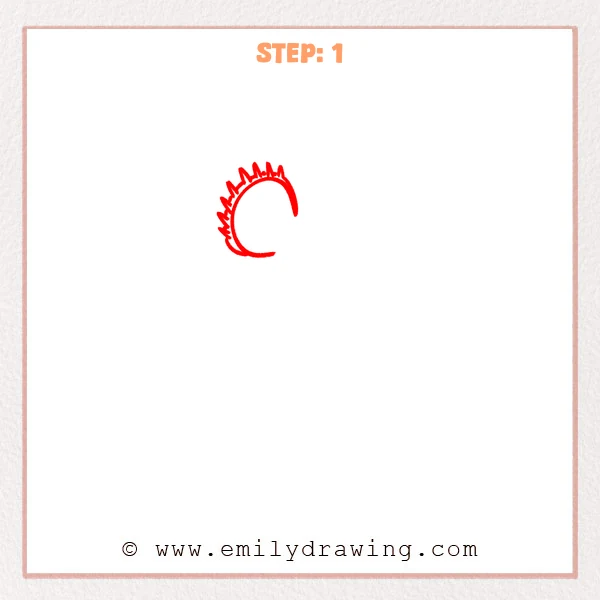 how to draw a venus fly trap - Step 1